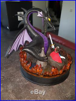 Extremely Rare! Walt Disney Mickey Mouse Fighting Dragon Big Figurine Statue