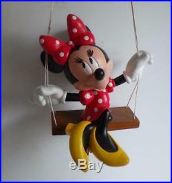 Extremely Rare! Walt Disney Minnie Mouse on Swing Big Figurine Statue