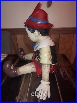 Extremely Rare! Walt Disney Pinocchio Sitting Big Fig Statue