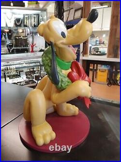 Extremely Rare! Walt Disney Pluto Christmas Big Figurine Statue