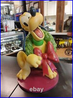 Extremely Rare! Walt Disney Pluto Christmas Big Figurine Statue