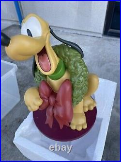 Extremely Rare! Walt Disney Pluto Christmas Big Figurine Statue 14 Inches