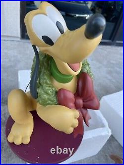 Extremely Rare! Walt Disney Pluto Christmas Big Figurine Statue 14 Inches