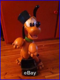 Extremely Rare! Walt Disney Pluto as Mailman Big Old Polyester Figurine Statue