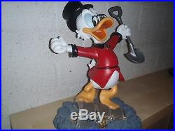 Extremely Rare! Walt Disney Uncle Scrooge Treasure Hunting Big Figurine Statue