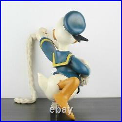 Extremely rare! Donald Duck on a rope. Big figurine. Walt Disney statue