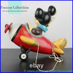 Extremely rare! Mickey Plane. Big figurine. Walt Disney statue