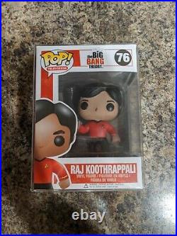 Funko Pop! Big Bang Theory Raj Koothrappali (Star Trek) #76 Rare WithPop Protector