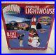 Gemmy Christmas Lighthouse Inflatable Airblown Snowman Rotating Beacon Rare