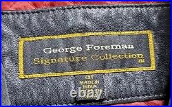 George Foreman Signature Collection GENUINE Leather Jacket RARE 4XT BOXING GREAT