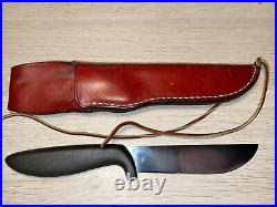 Gerber Big Hunter Heavy Duty Fixed Blade Hunting&Leather Sheath Vintage Rare USA