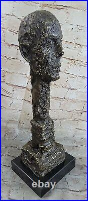 Hot Cast Rare Big Head Man Bust Bronze Sculpture Marble Figurine Cometti Figure