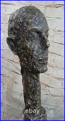 Hot Cast Rare Big Head Man Bust Bronze Sculpture Marble Figurine Cometti Statue