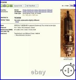 Huge Tube TC2/250 PHILIPS Electube Big Transmission Triode Valve Rare Collection