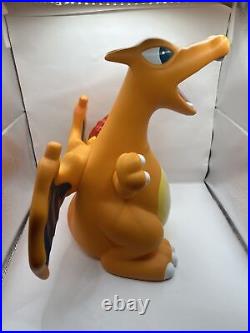 JP Pokemon Tomy Charizard Piggy Bank Coin Big Bank Figure 1997 Vintage Very Rare