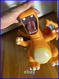 JP Pokemon Tomy Charizard Piggy Bank Coin Big Bank Figure 1997 Vintage Very Rare