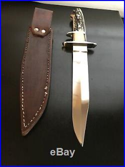 Ken Steigerwalt Custom Big Bear Sub Hilt Stag Knife-loveless Design-rare