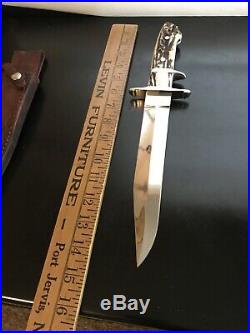 Ken Steigerwalt Custom Big Bear Sub Hilt Stag Knife-loveless Design-rare
