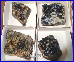 LAZULITE BY FLAT RARE Fine Crystals Mineral Specimen s Big Fish River NWT Canada