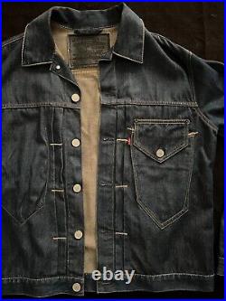 LEVI'S RED Collection TYPE 1 Jacket XL Big Pockets & Buttons RARE Trucker Dark i