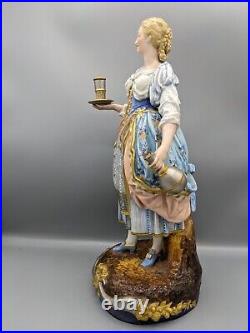 Large Antique Sevres Paul Duboy French Lady Porcelain Figurine 13.5 Marked Rare