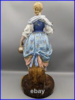 Large Antique Sevres Paul Duboy French Lady Porcelain Figurine 13.5 Marked Rare