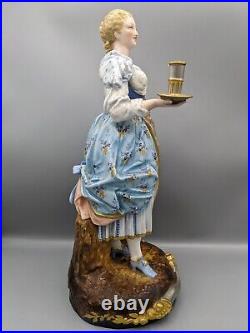 Large Antique Sevres Paul Duboy French Lady Porcelain Figurine 13.5 Marked Rare