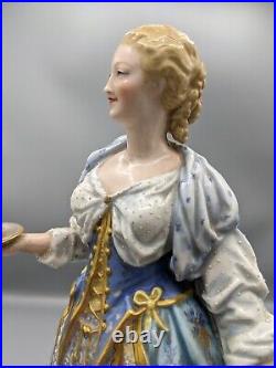 Large Antique Sevres Paul Duboy French Lady Porcelain Figurine 13.5 Marked Rare