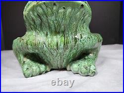 Large Arnels Ceramic Frog Toad Vintage Garden Figurine Dripware Melt Paint