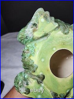 Large Arnels Ceramic Frog Toad Vintage Garden Figurine Dripware Melt Paint