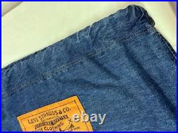 Levi Strauss RARE Vintage Denim Drawstring Bag Laundry Levi Big E Label