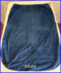 Levi Strauss RARE Vintage Denim Drawstring Bag Laundry Levi Big E Label