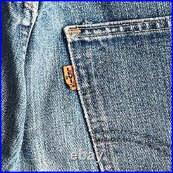 Levis BIG E Jeans Sz 26x29 VTG Pre-1971 Orange Tab Bell Bottoms Denim Talon USA