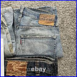 Levis Vintage Clothing Collection Lot of 7 Jeans ALL BIG E LVC Selvedge Rare 501