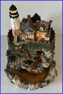 Lighted Lighthouse Waterfall Fountain Collectible Makes Seagull Sounds Rare 12