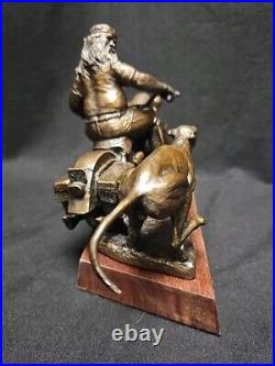 Limited Edition Bronze Harley Davidson Statue Rare Run With Big Dog'92 64/1500