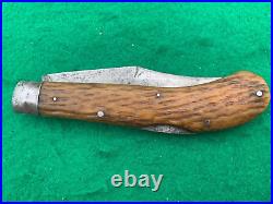 Lockback 1908-1921 WILBERT, (NAPANOCH made) Rare Big 4-3/4 SADDLEHORN Knife