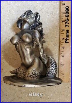 MERMAID HOOD ORNAMENT RARE Voluptuous Siren RUST PROOF RESIN Big Rig Rat Rod