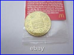 McDonald's 50 Yrs. Big Mac Anniversary RARE Front Facing Coins Set Of 5 Sealed