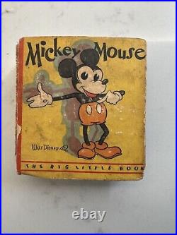 Mickey Mouse RARE Big Little Book Skinny Steamboat Willie Cover Walt Disney 1933