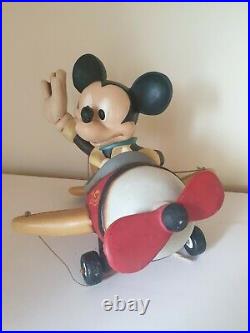 Mickey Mouse store display plane airplane big fig figure rare Disney figurine