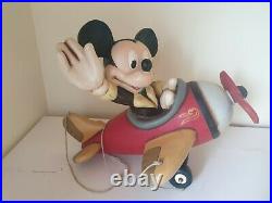 Mickey Mouse store display plane airplane big fig figure rare Disney figurine