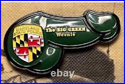 New Maryland State Police Big Green Weenie Challenge Coin RARE AND LIMITED