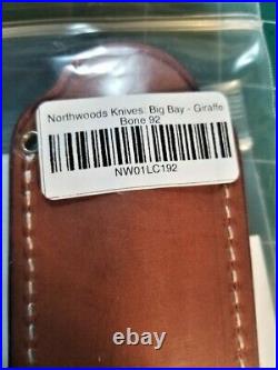Northwoods Knives Big Bay Giraffe Bone 1095 Carbon Steel Rare Traditional BEAUTY