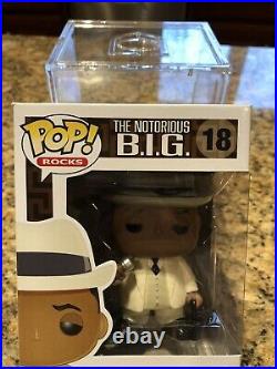 Notorious BIG #18 Funko Pop Authentic Rare With Pop Stack Case