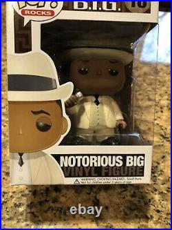 Notorious BIG #18 Funko Pop Authentic Rare With Pop Stack Case