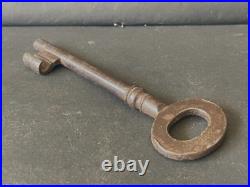 Old Vintage Rare Hand-made Unique Iron Rustic Big Size Key Collectible 7.5 Inc