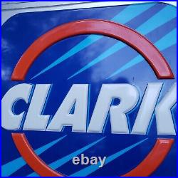 Original CLARK Gas Station Sign BIG 72 x 73 RARE Vintage