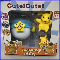 Pokemon 2.75 Pikachu Big Elf Detective Cute Ball Figures Rare
