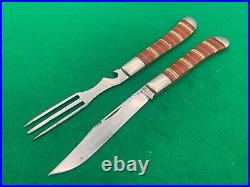 Pre Kabar Union Cut Co Pat 1907 Rare Big Hobo Knife 2 Pc Knife Fork Never Sharpe